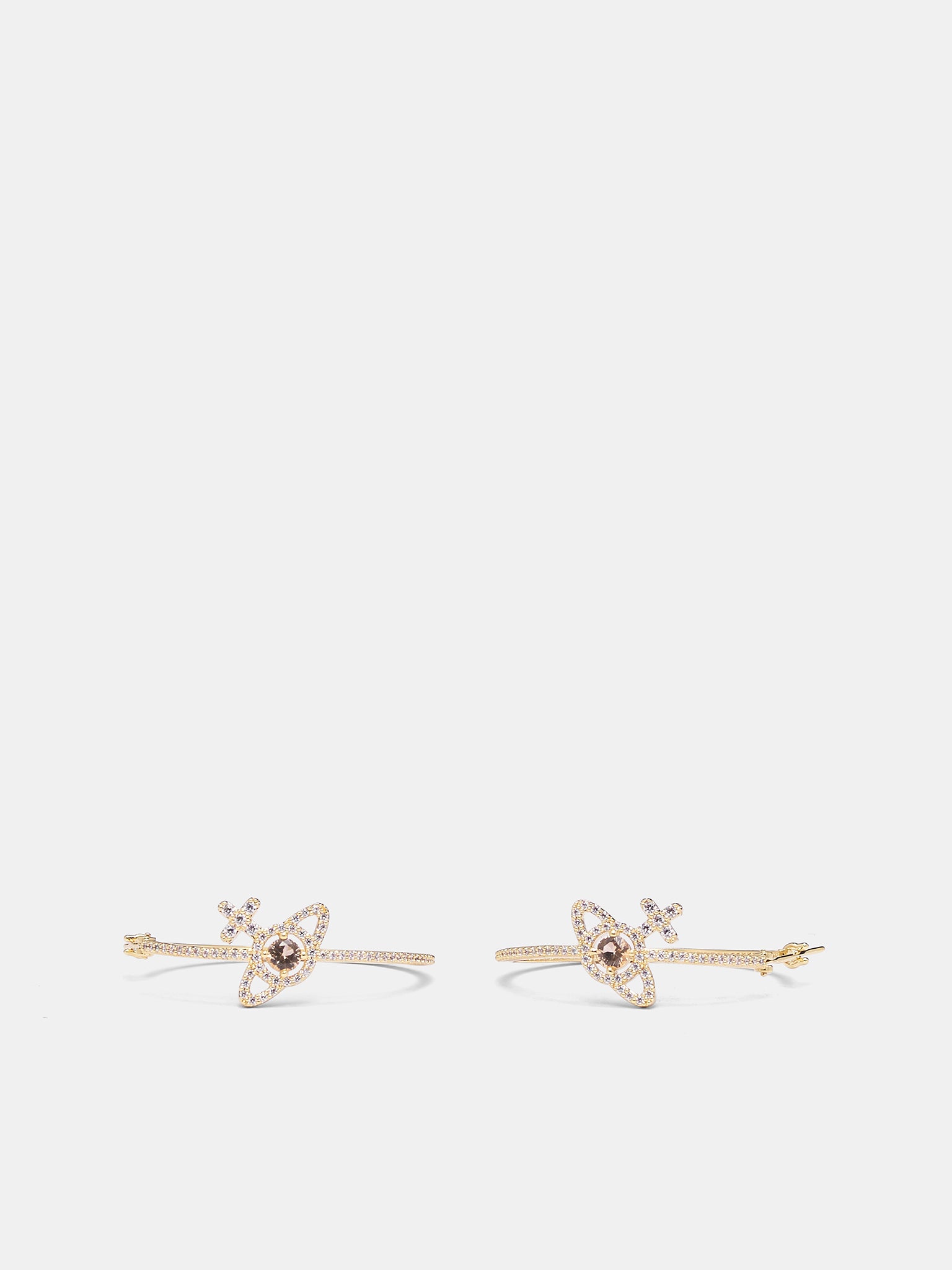 Olympia Hoop Earrings (6202017X-02RA05-GOLD-WHITE-CHA)