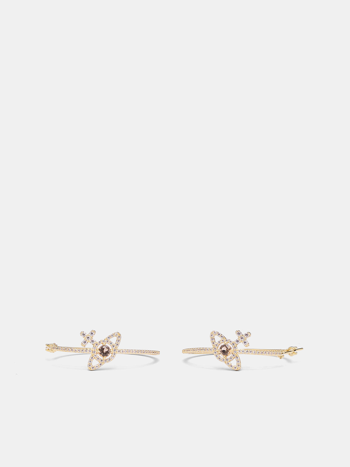 Olympia Hoop Earrings (6202017X-02RA05-GOLD-WHITE-CHA)