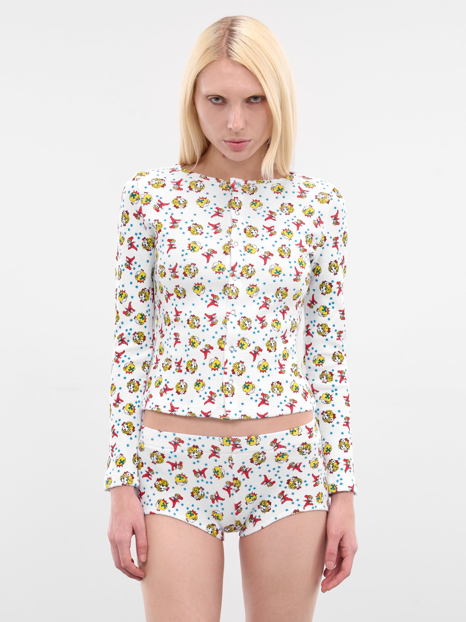 Girl Baby White Thermal Top (64-BABY-WHITE)