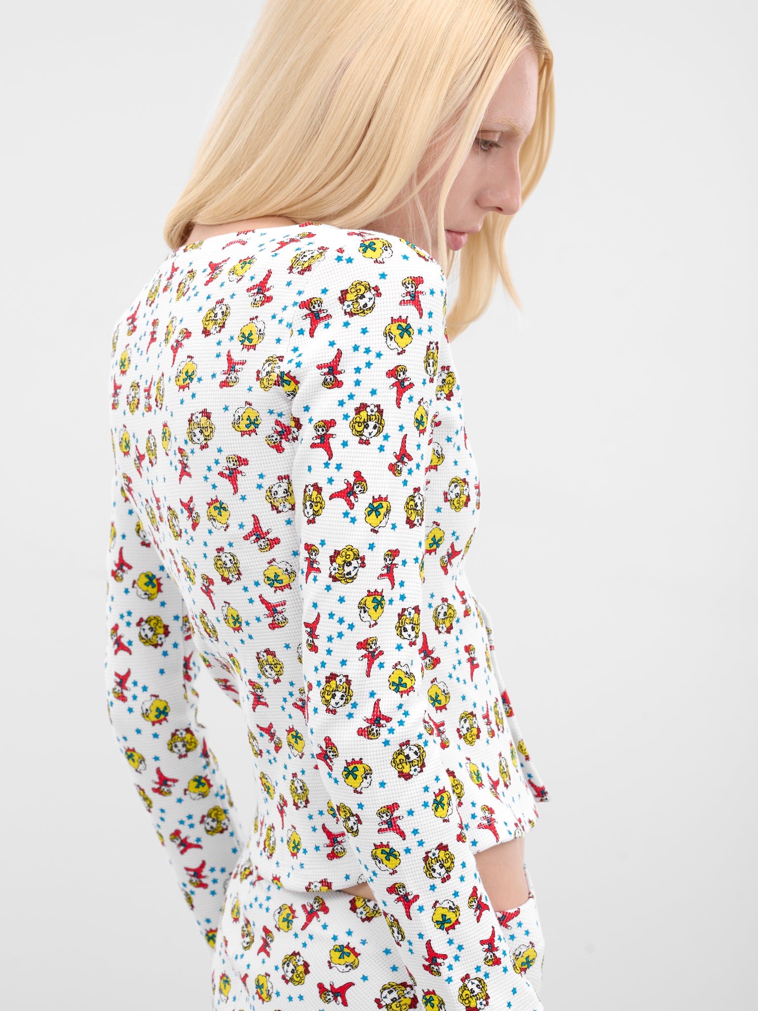 Girl Baby White Thermal Top (64-BABY-WHITE)