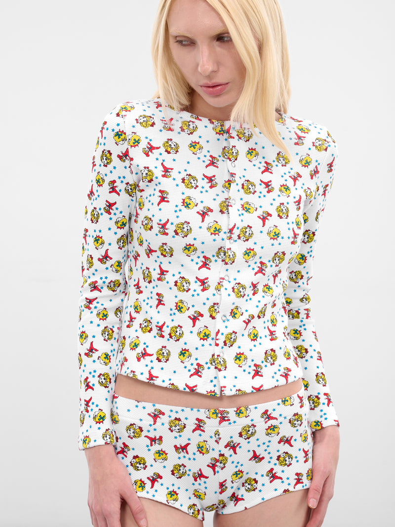 Girl Baby White Thermal Top (64-BABY-WHITE)