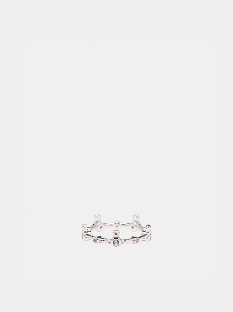 Silver Felicia Ring (6404015U-01P426-PLATINUM-BLUE)