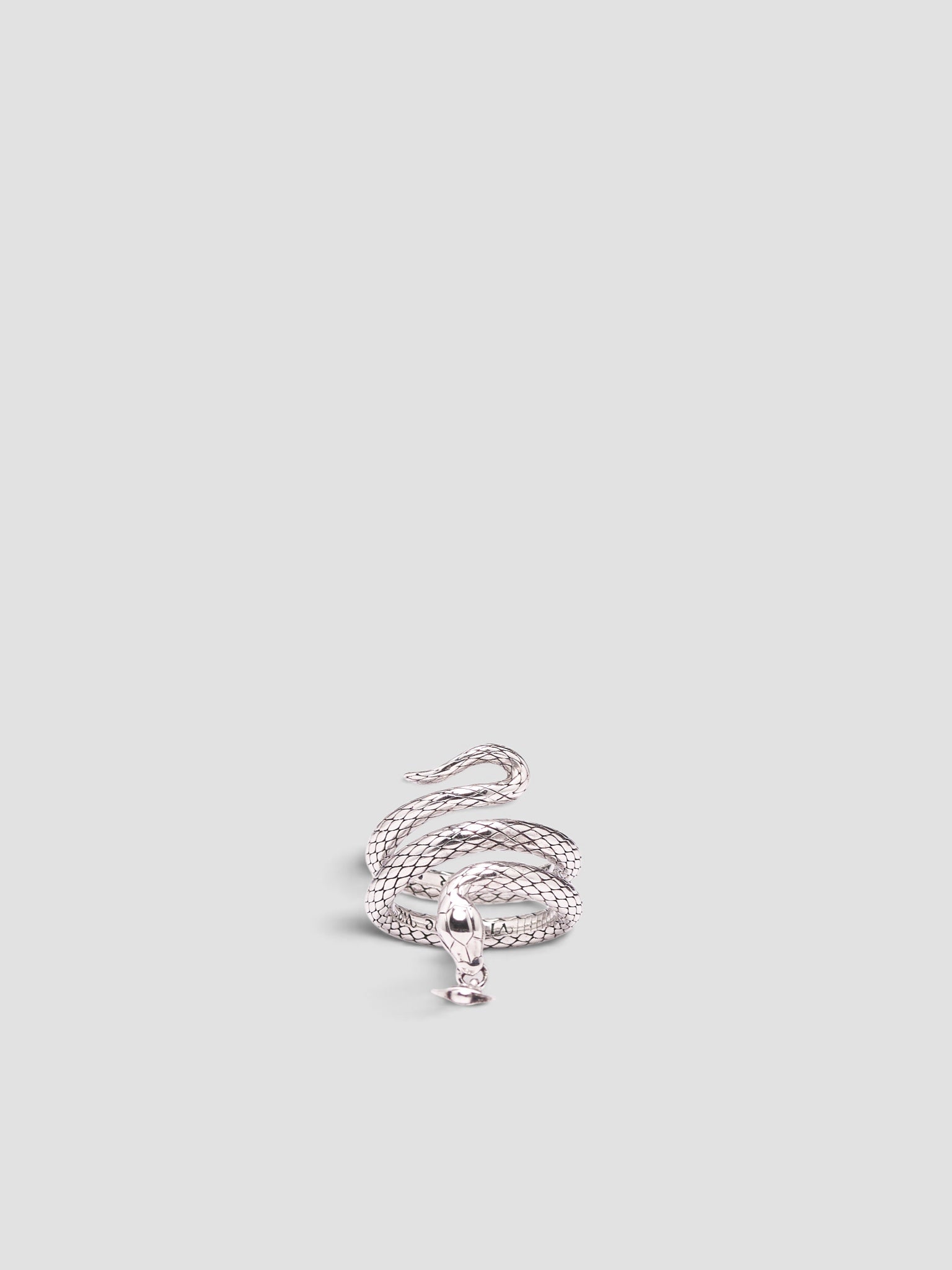 Silver Snake Ring (6404018B-01P017-ANTIQUE-PLATIN)