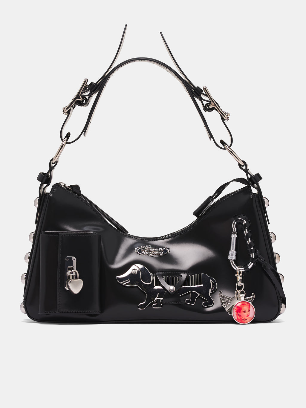 Black Leather Mini Sofia Bag (6452-MINI-SOFIA-BLACK)
