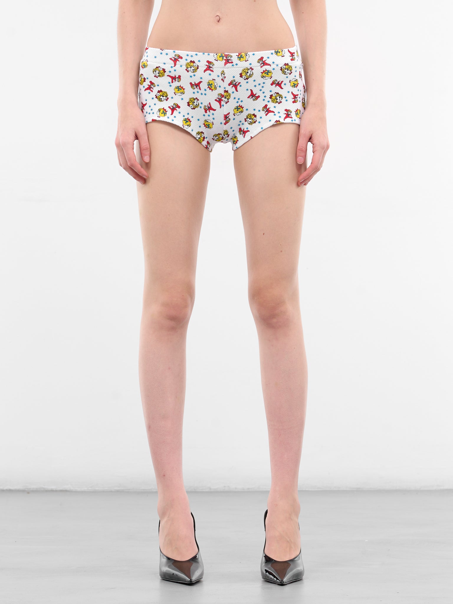 Baby Print Thermal Micro Shorts (65-BABY-WHITE)