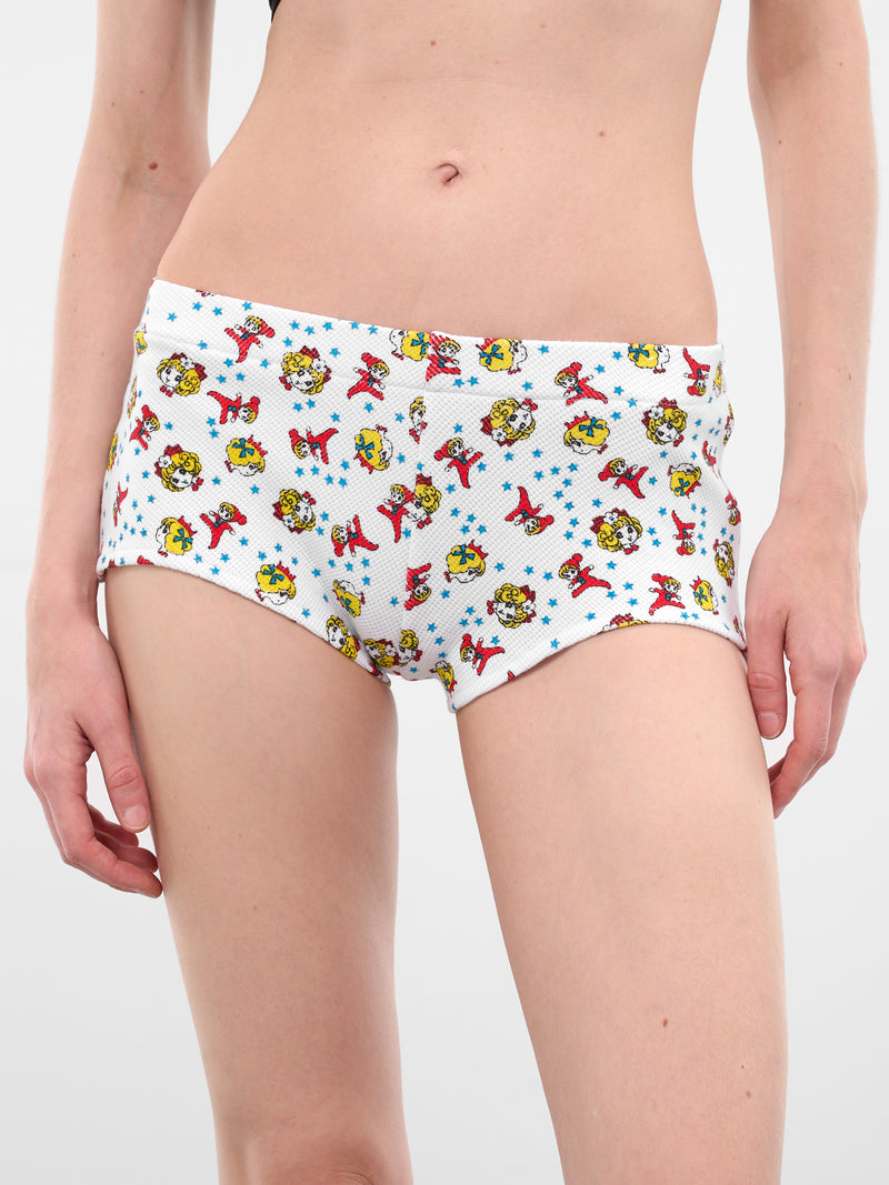 Baby Print Thermal Micro Shorts (65-BABY-WHITE)