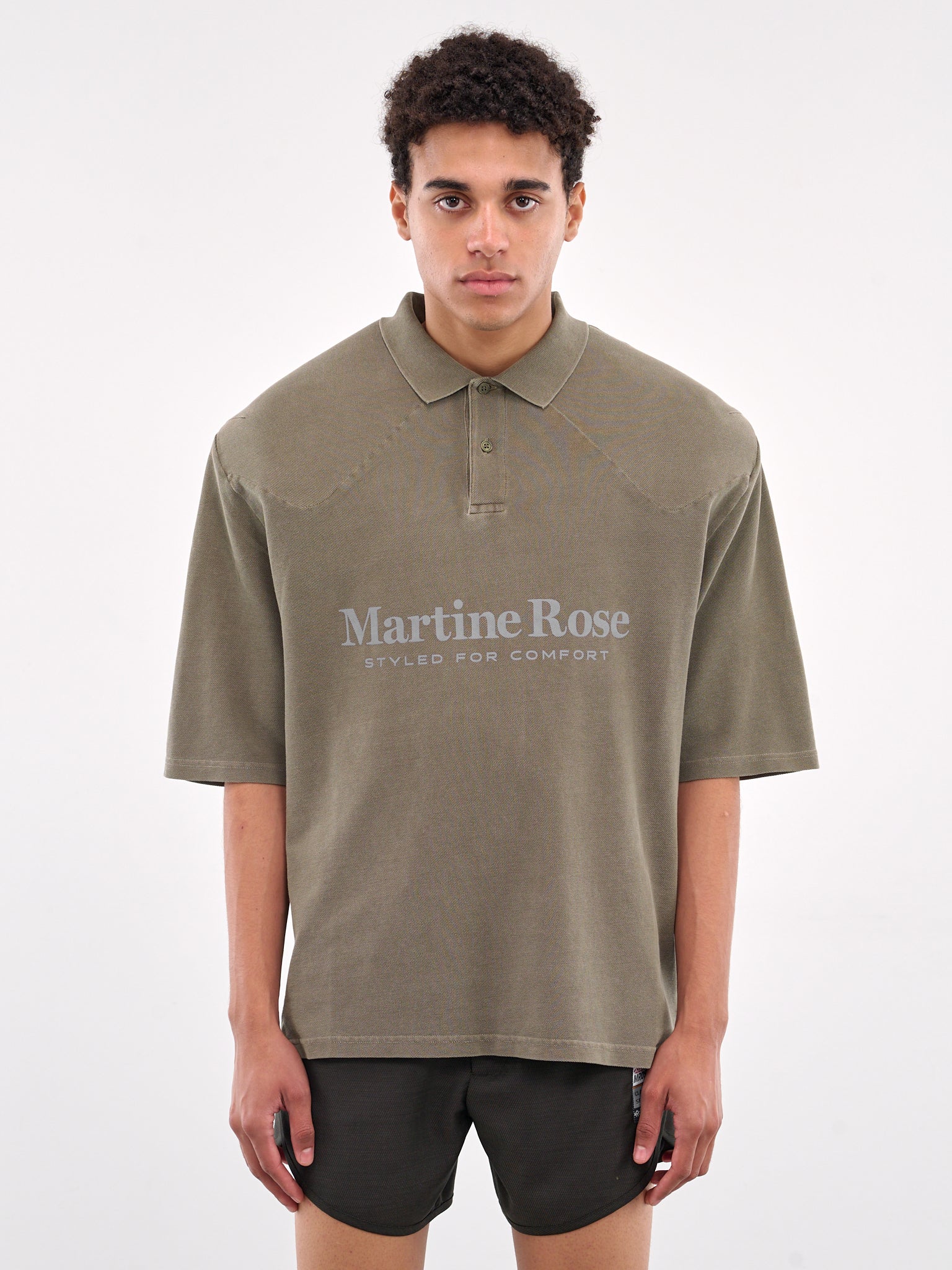 Shoulder Pad Polo Shirt (654JE02411L-GREEN)