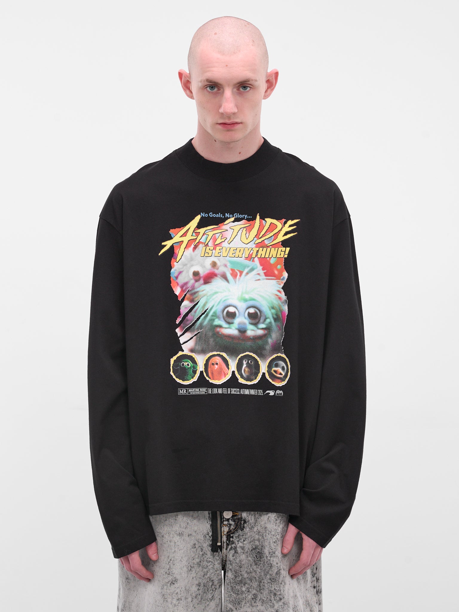 Black Oversized Graphic Long Sleeve (658JE06001-BLACK)