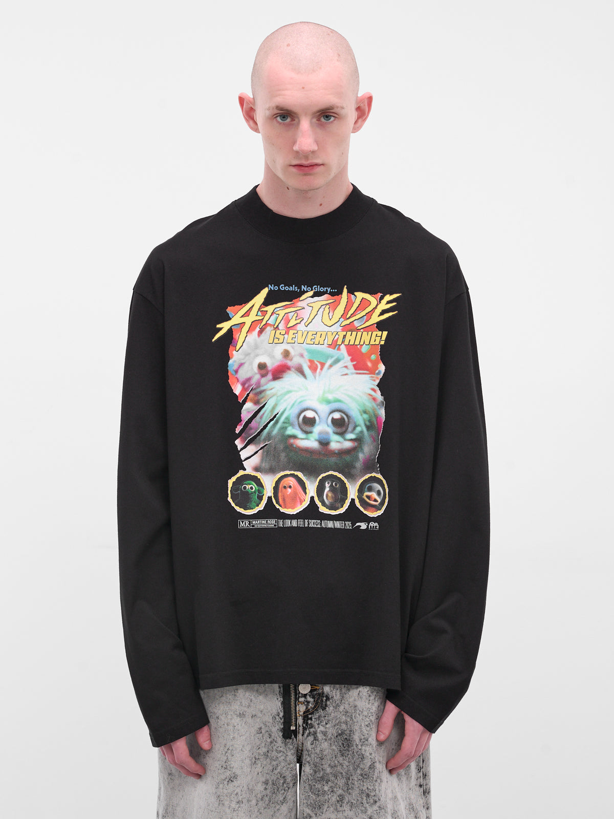 Black Oversized Graphic Long Sleeve (658JE06001-BLACK)