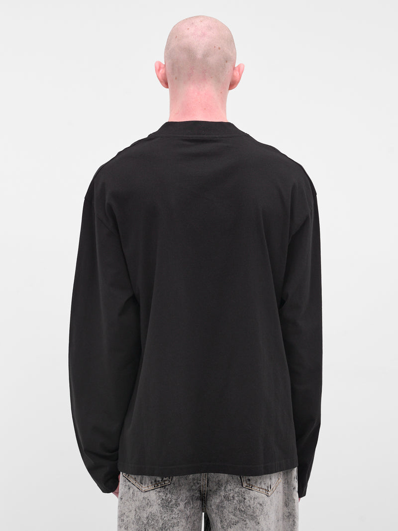 Black Oversized Graphic Long Sleeve (658JE06001-BLACK)