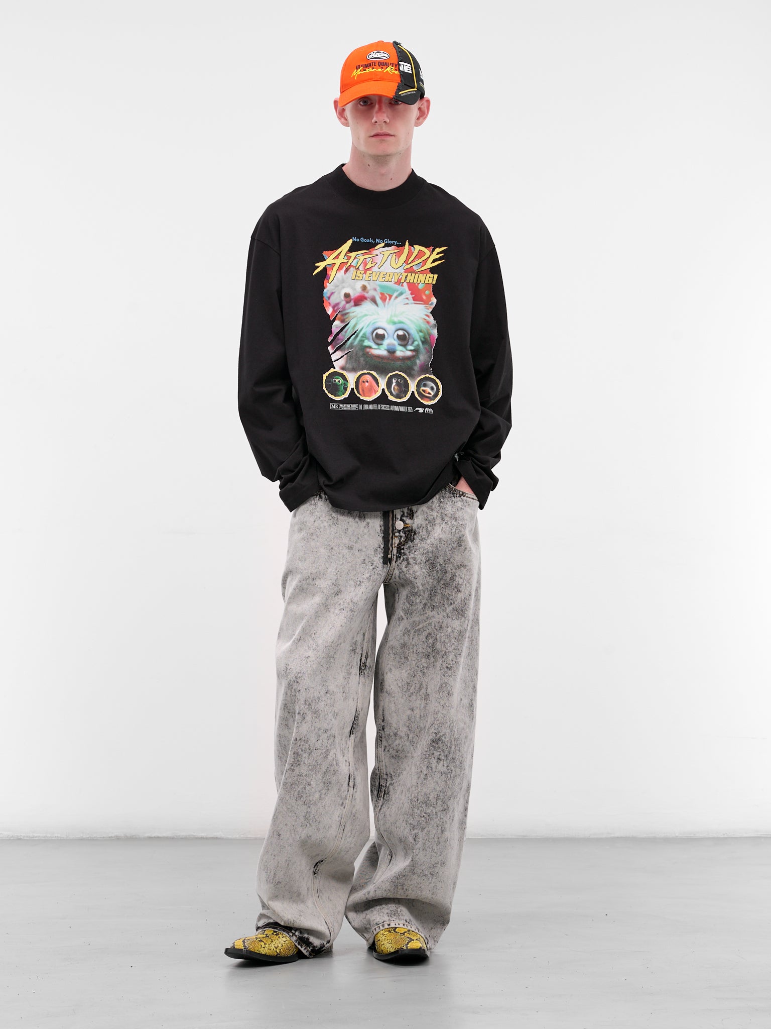 Black Oversized Graphic Long Sleeve (658JE06001-BLACK)