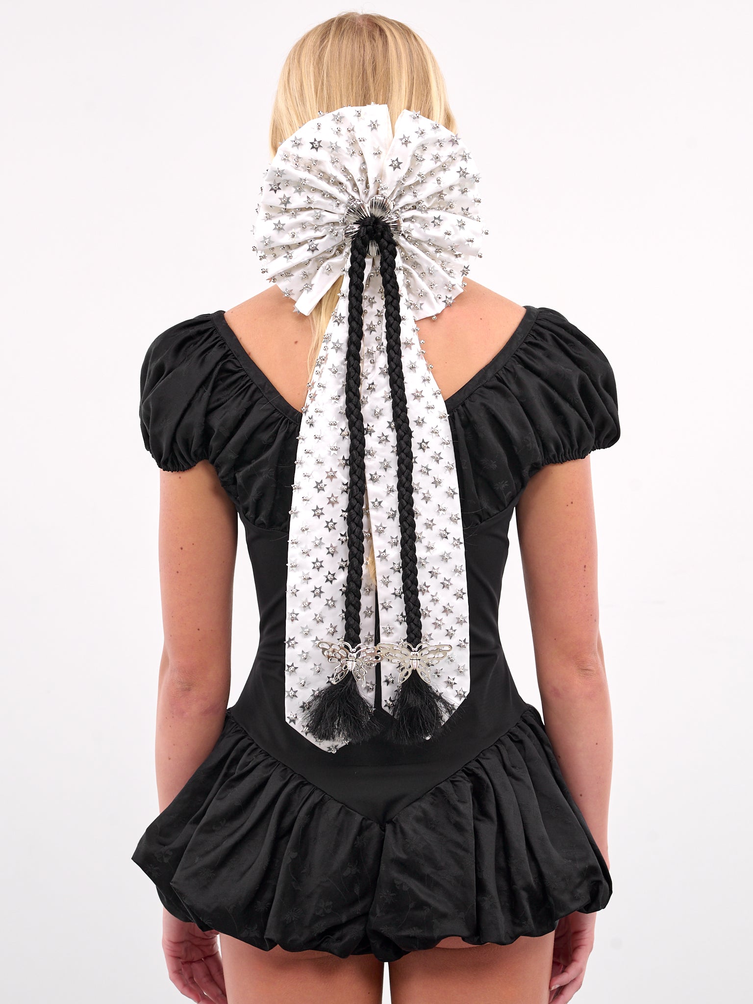Rider Rosette Hair Clip (6608-RIDER-WHITE)