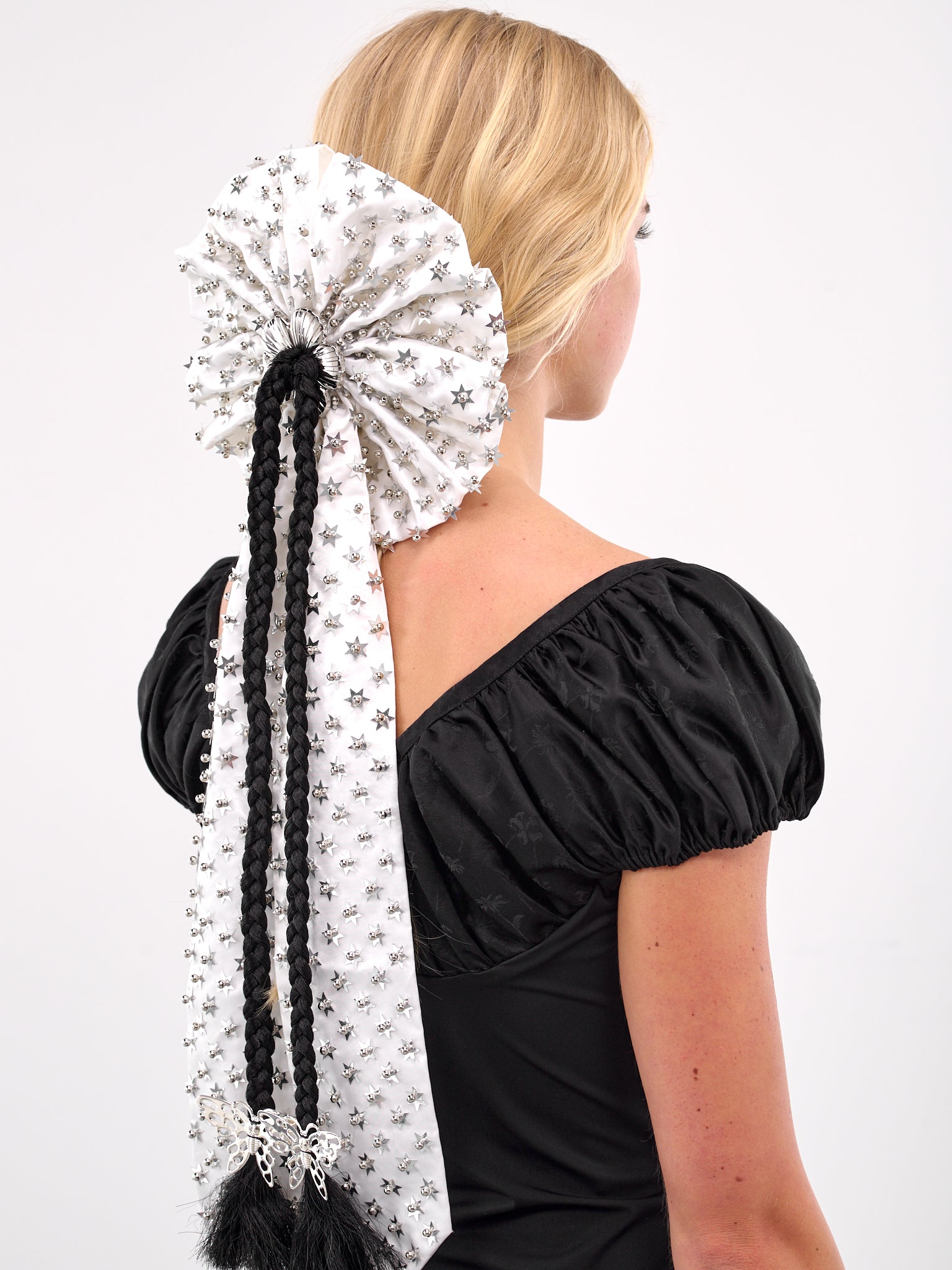 Rider Rosette Hair Clip (6608-RIDER-WHITE)