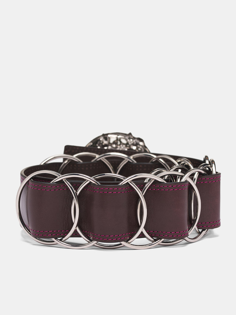 Brown Leather Ring Trouser Belt (6716-RING-BROWN)