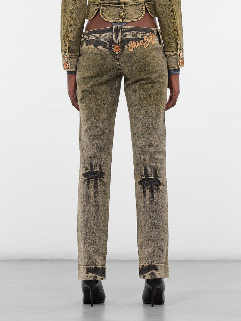 Miss Sixty x KNWLS Faded Jeans (6M1JJ90200-ILVE-GREEN)