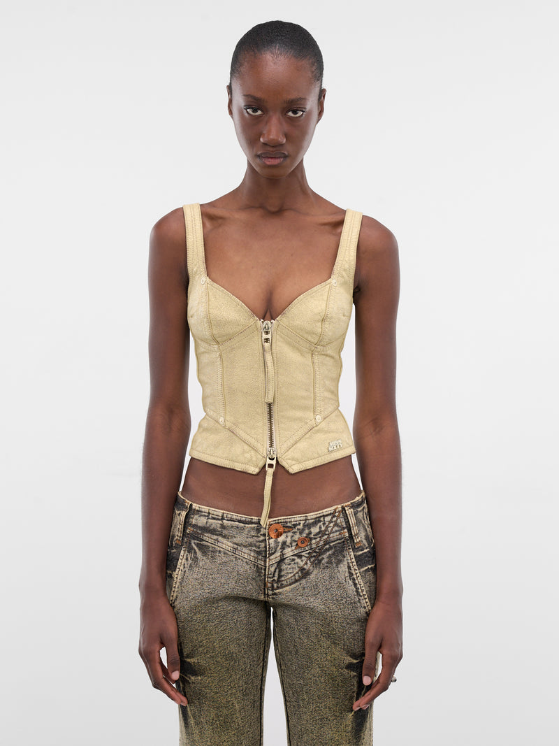 Miss Sixty x KNWLS Leather Corset (6M1LJ92600-MAIZE)