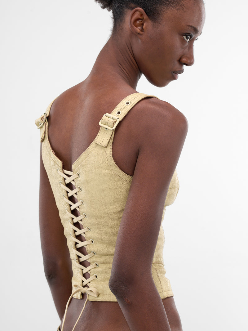 Miss Sixty x KNWLS Leather Corset (6M1LJ92600-MAIZE)