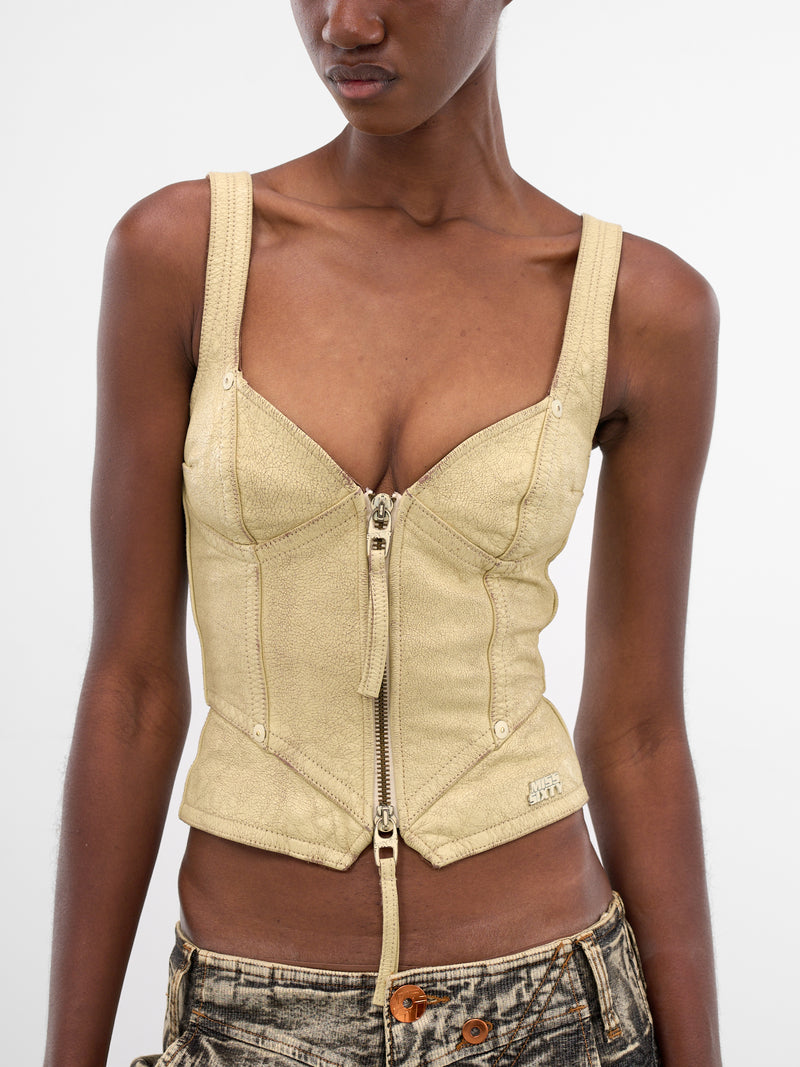 Miss Sixty x KNWLS Leather Corset (6M1LJ92600-MAIZE)