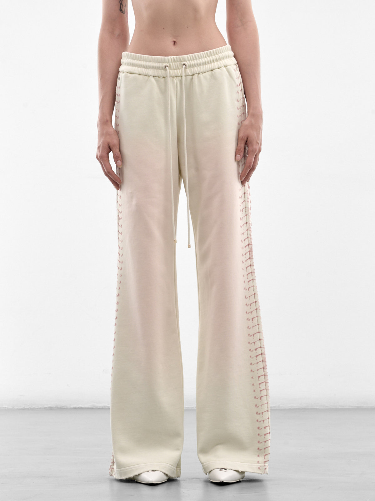 Ivory Trompe L'oeil Lacing Sweatpants (6M1PJ41800-IVORY)