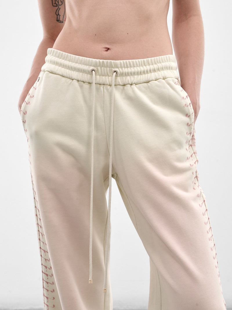 Ivory Trompe L'oeil Lacing Sweatpants (6M1PJ41800-IVORY)