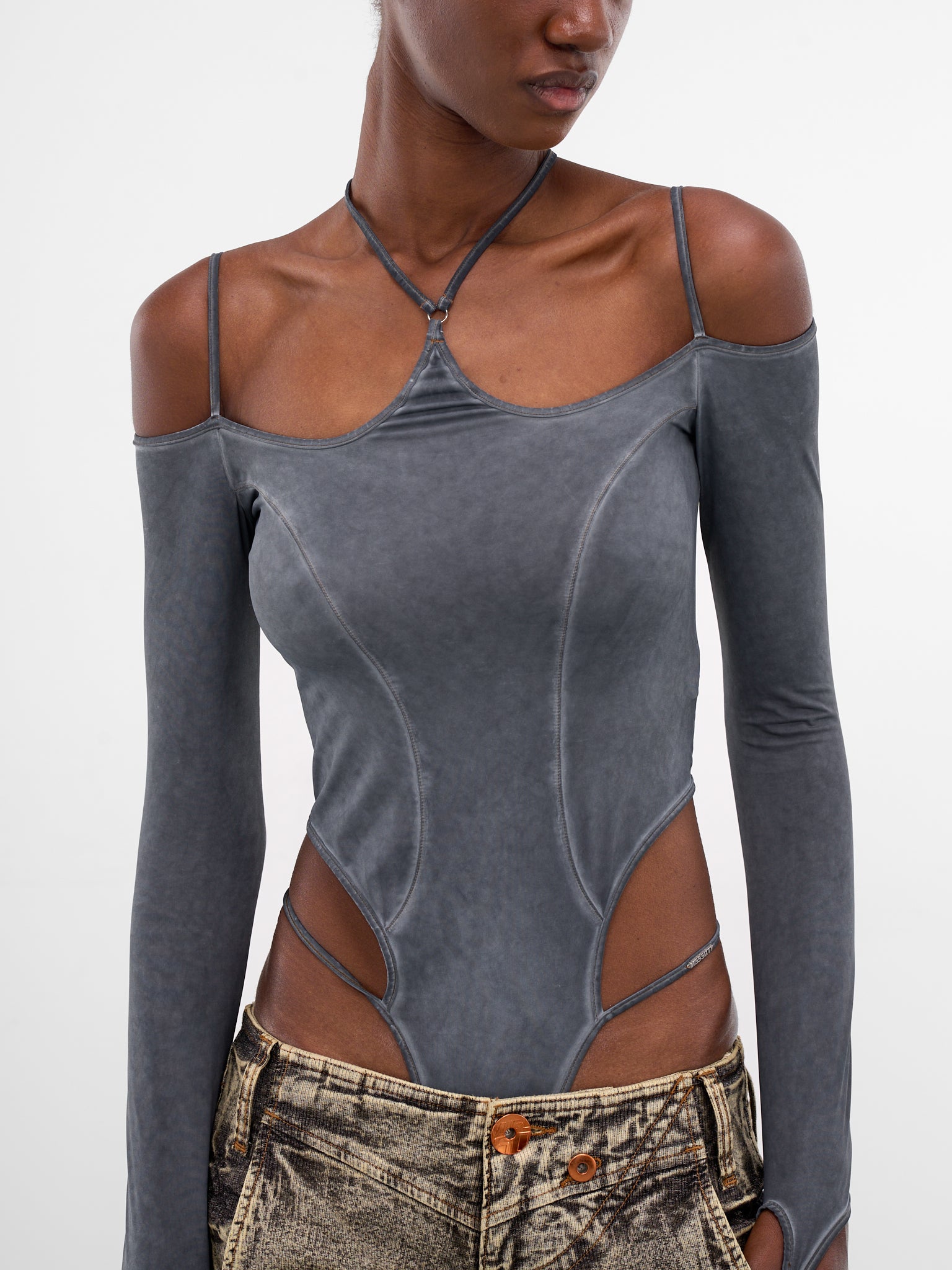 Miss Sixty x KNWLS Jersey Bodysuit (6M1SJ93300-RETRO-BLUE)