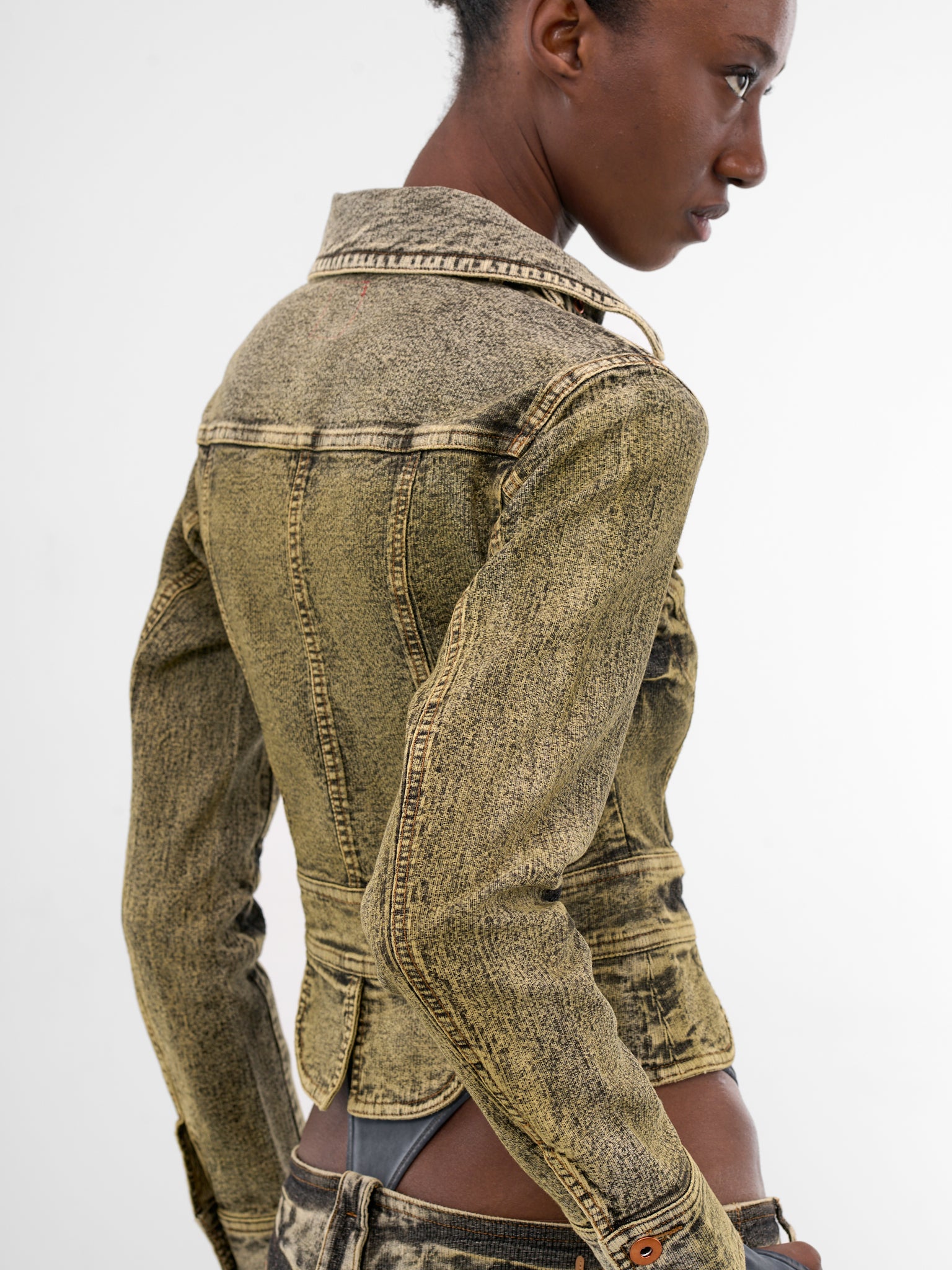 Miss Sixty x KNWLS Denim Jacket (6M1WJ900000-OLIVE-GREEN)