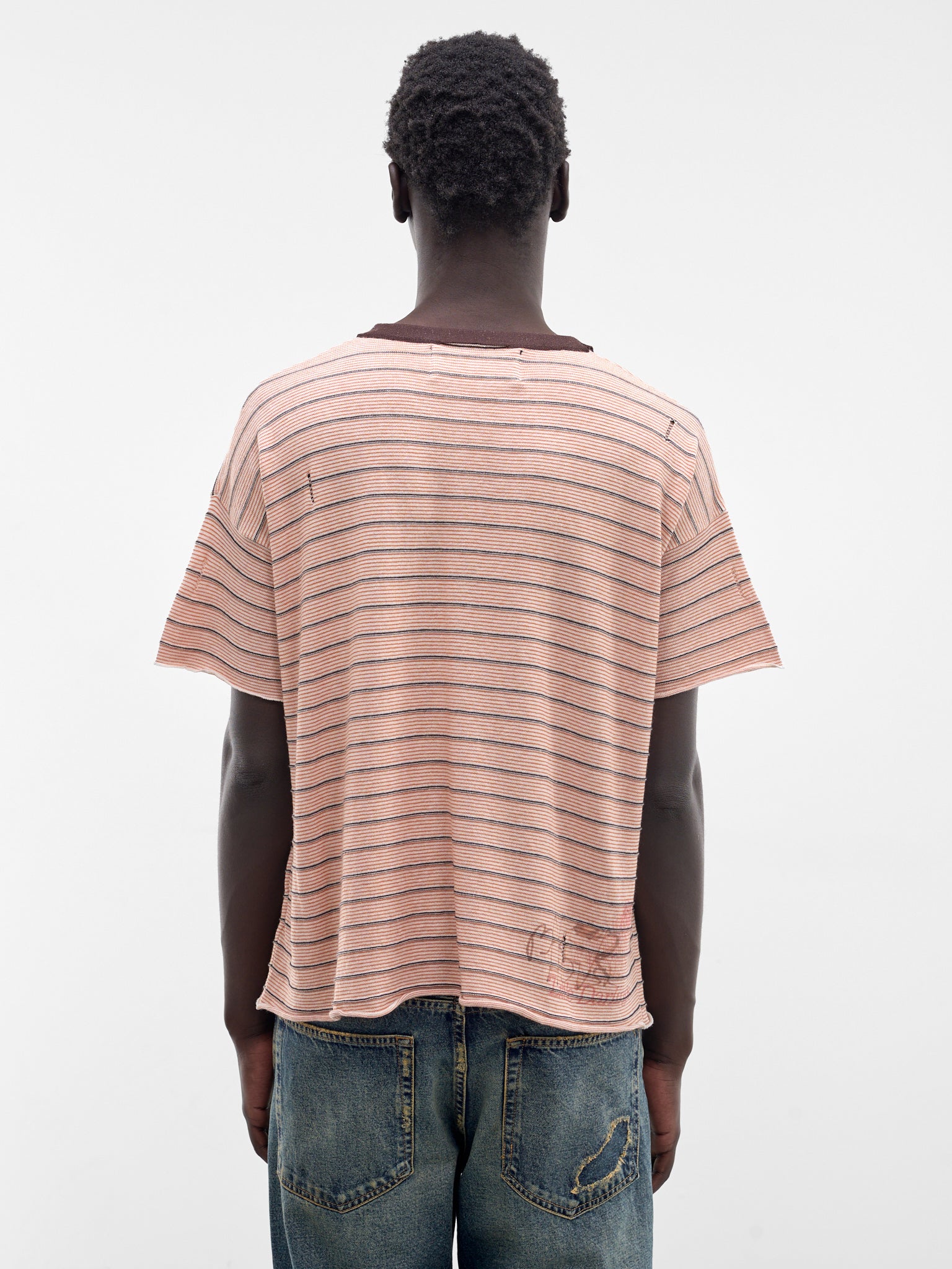 Cashmere Little Darling Stripe Tee (6U005Q1010MRN-MAROON)
