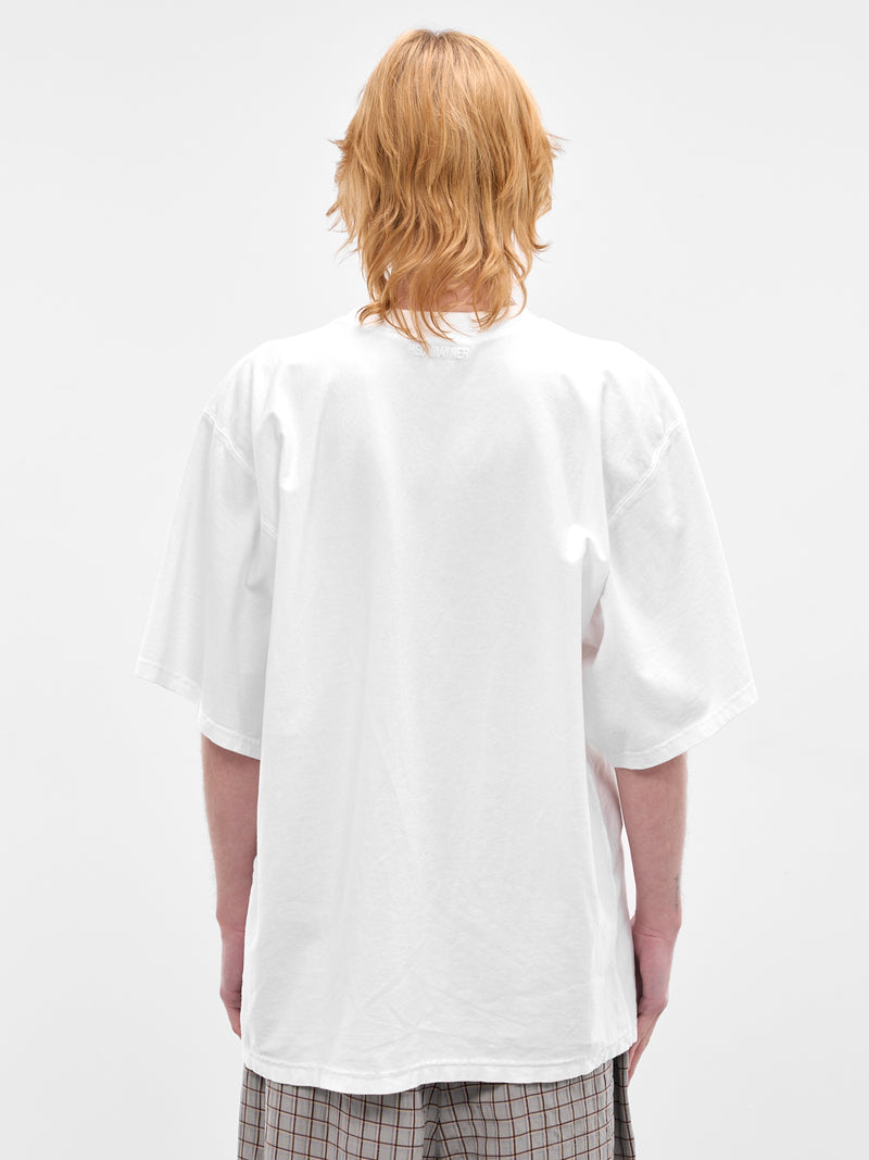 White Oversized Embroidered Logo Tee (70007T-HC293-100-WHITE)