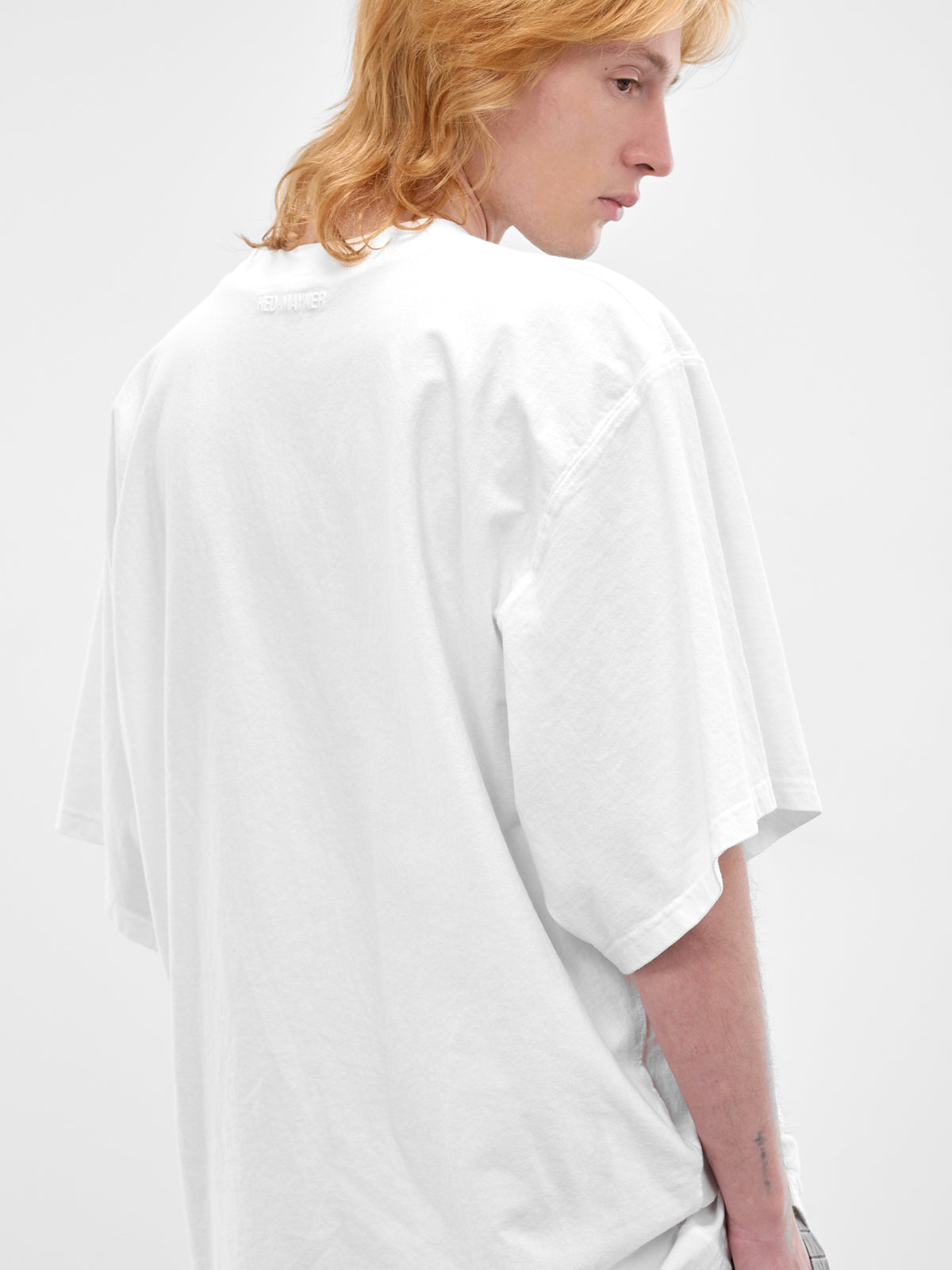 White Oversized Embroidered Logo Tee (70007T-HC293-100-WHITE)