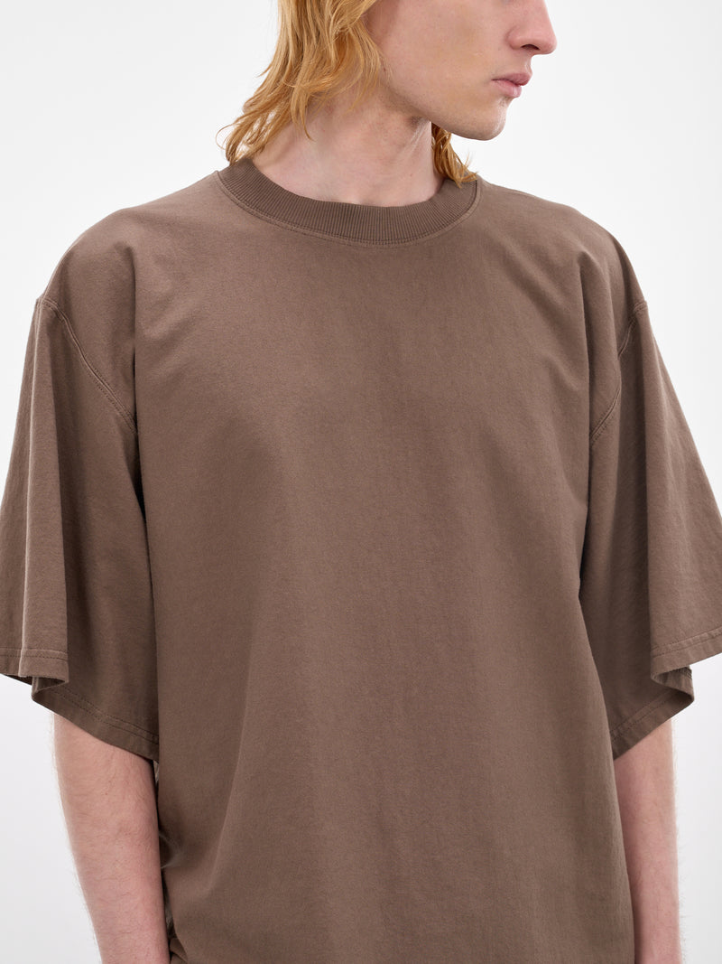 Brown Oversized Embroidered Logo Tee (70007T-HC293-BROWN)
