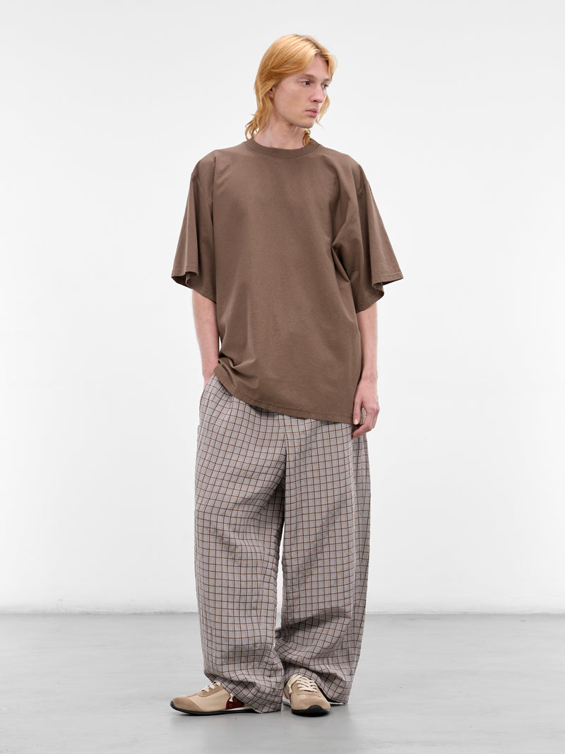 Brown Oversized Embroidered Logo Tee (70007T-HC293-BROWN)