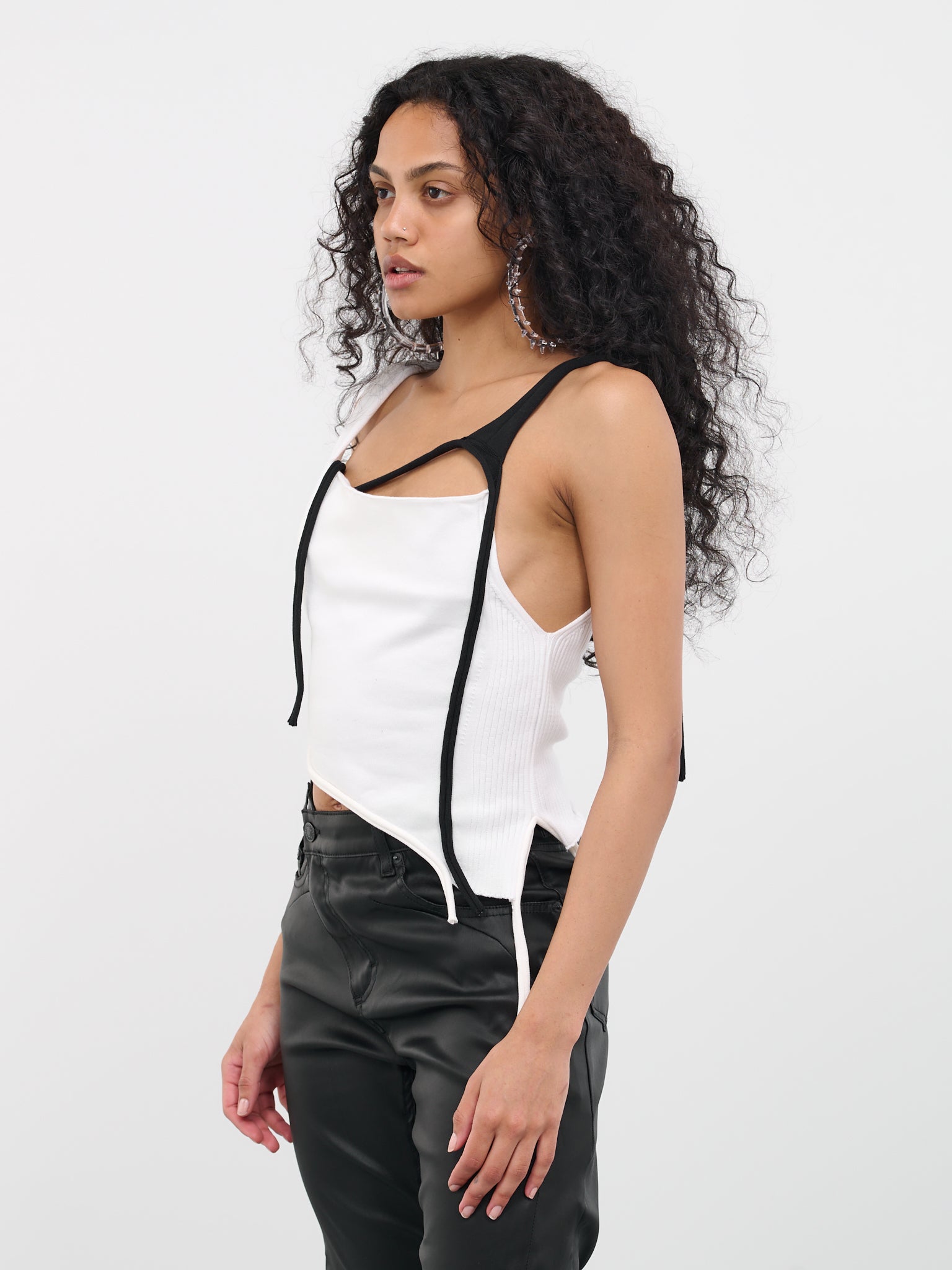 Asymmetric Bustier Top (705501-WHITE)