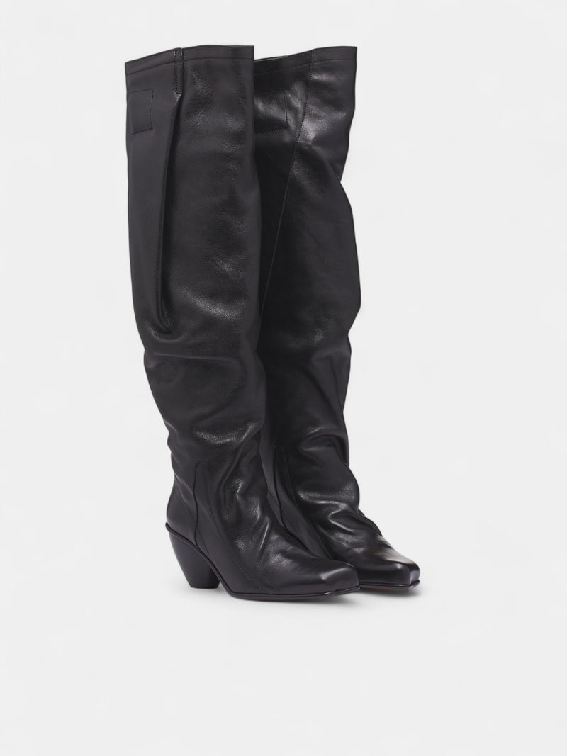 Black Leather River Boot (71020041W-L00CJ-N401-BLACK)