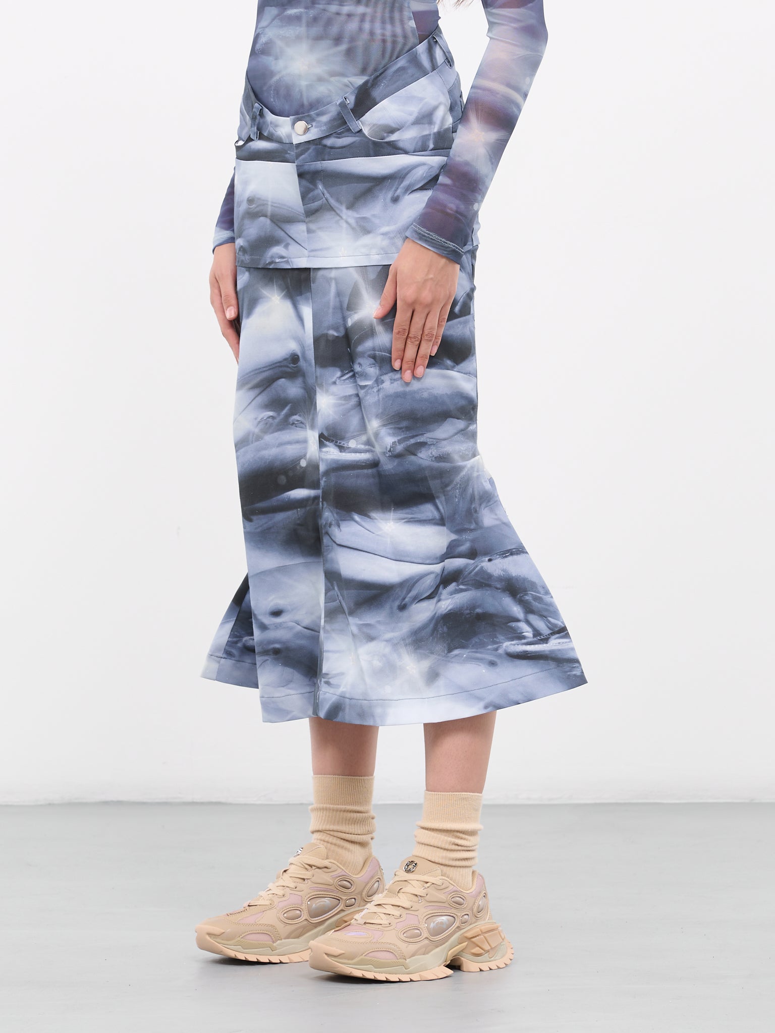 Rawr Skirt (7121-NAVY-DOLPHIN)