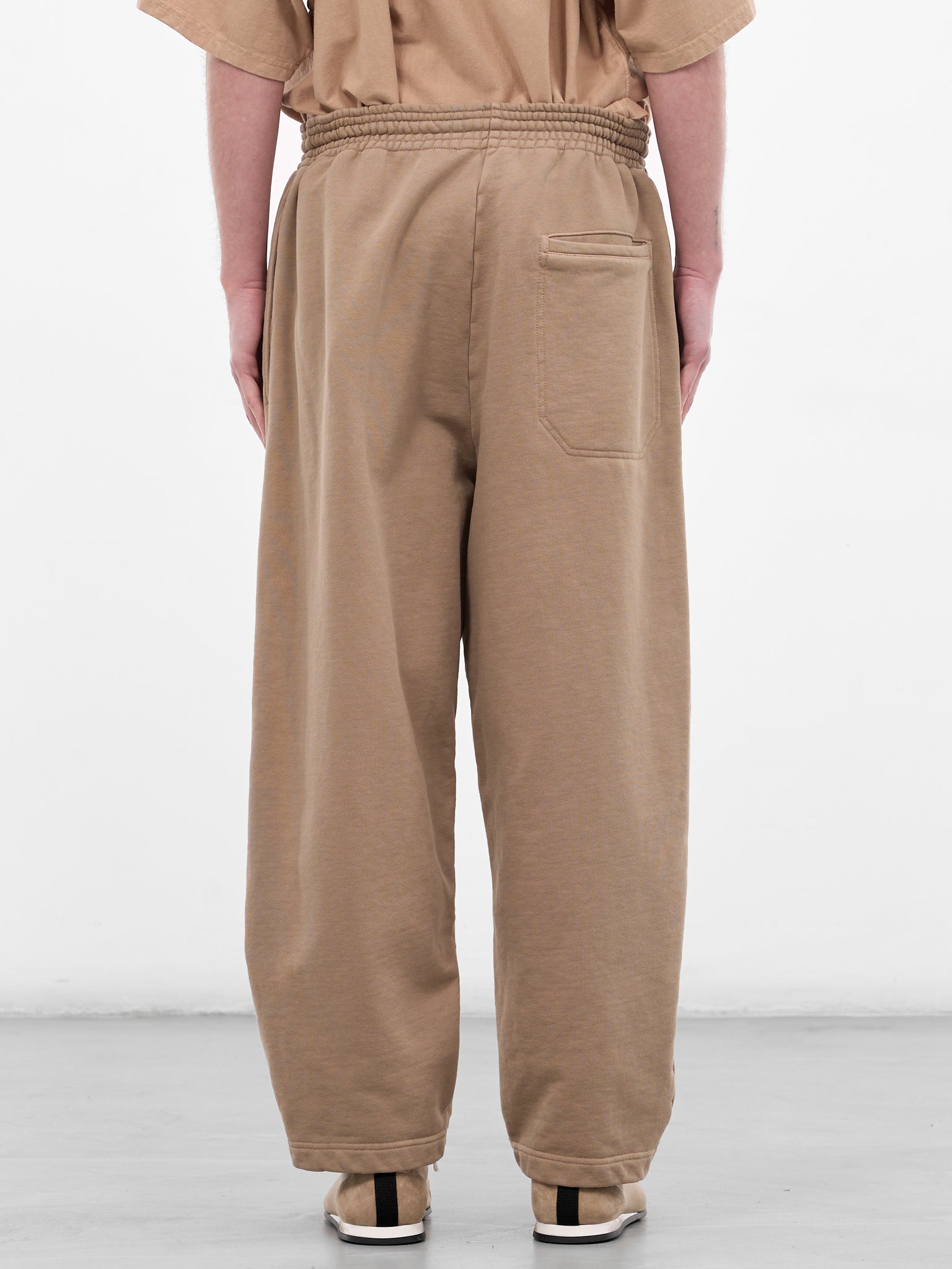 Beige Cotton Baggy Sweatpants (72031T-HC295-235-LIGHT-PASTEL-)