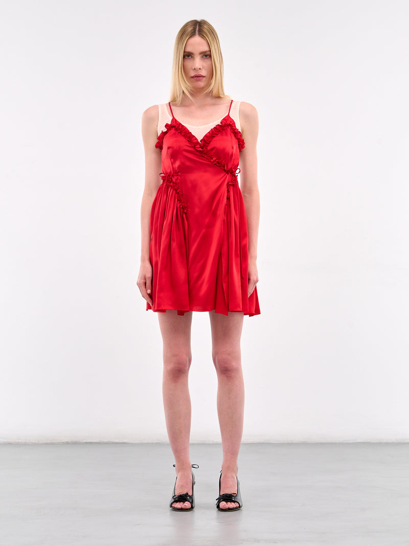 Negligee Satin Patchwork Ballet Dress (7381-1251-NUDE-RED)