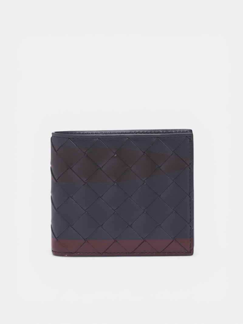 Midnight Intrecciato Bi-Fold Wallet (743211V6K41-4328-MIDNIGHT)