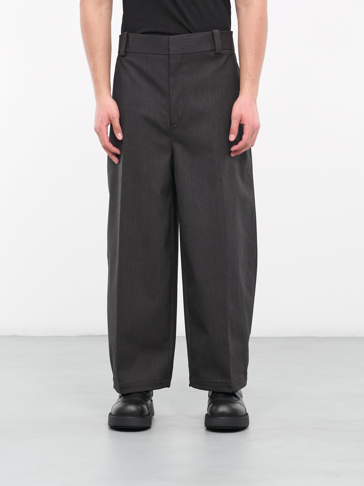 Wool Cropped Pants (743611V25T0-1074-MULTI-NERO)