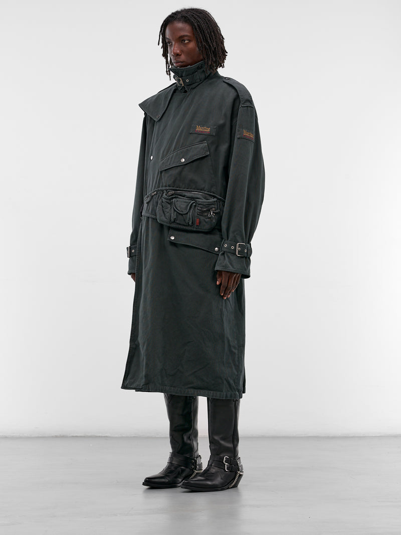 Green Bumbag Trench Coat (748WP22414-GREEN)