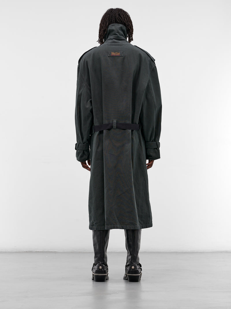 Green Bumbag Trench Coat (748WP22414-GREEN)