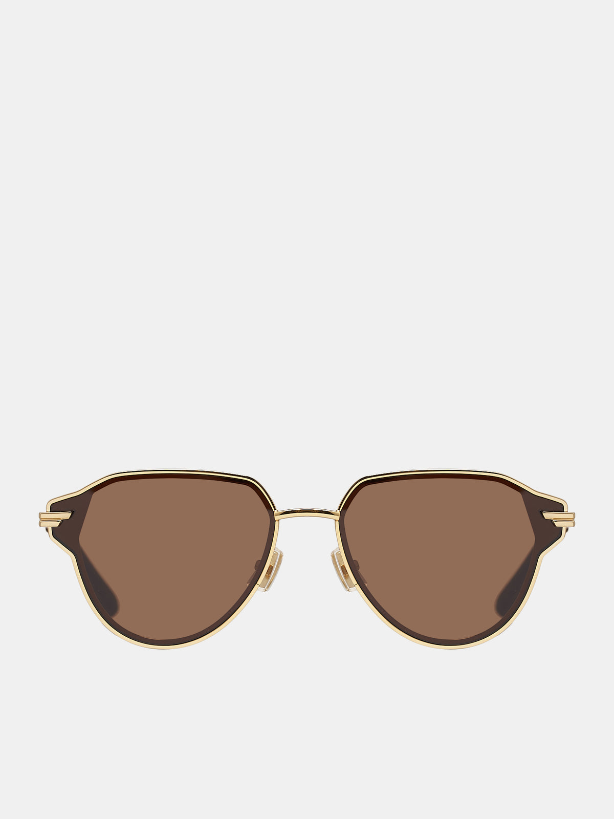 Glaze Aviator Sunglasses (756328V4450-1251-GOLD-BROWN)