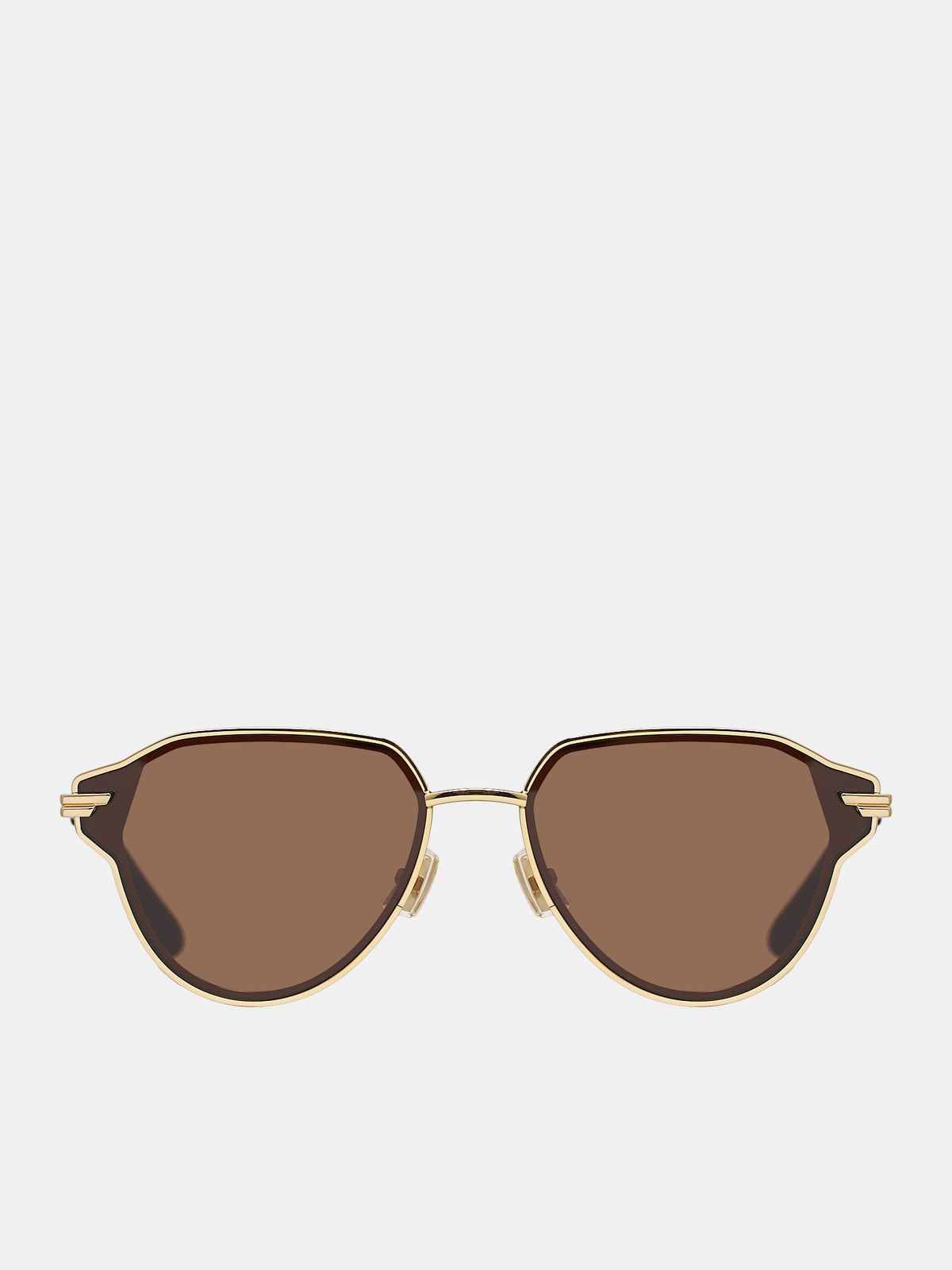 Glaze Aviator Sunglasses (756328V4450-1251-GOLD-BROWN)
