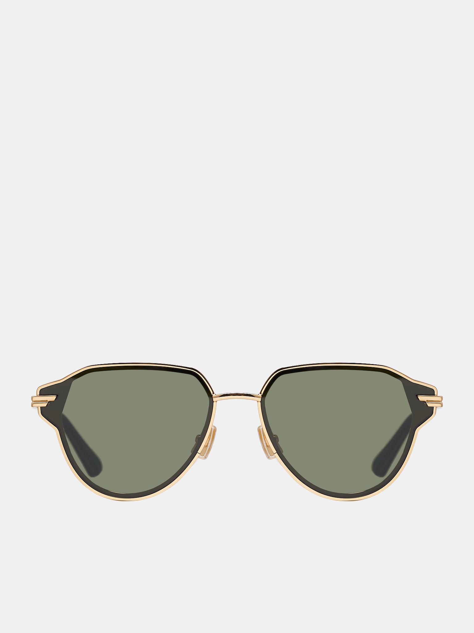 Glaze Aviator Sunglasses (756328V4450-8045-GOLD-GREEN)