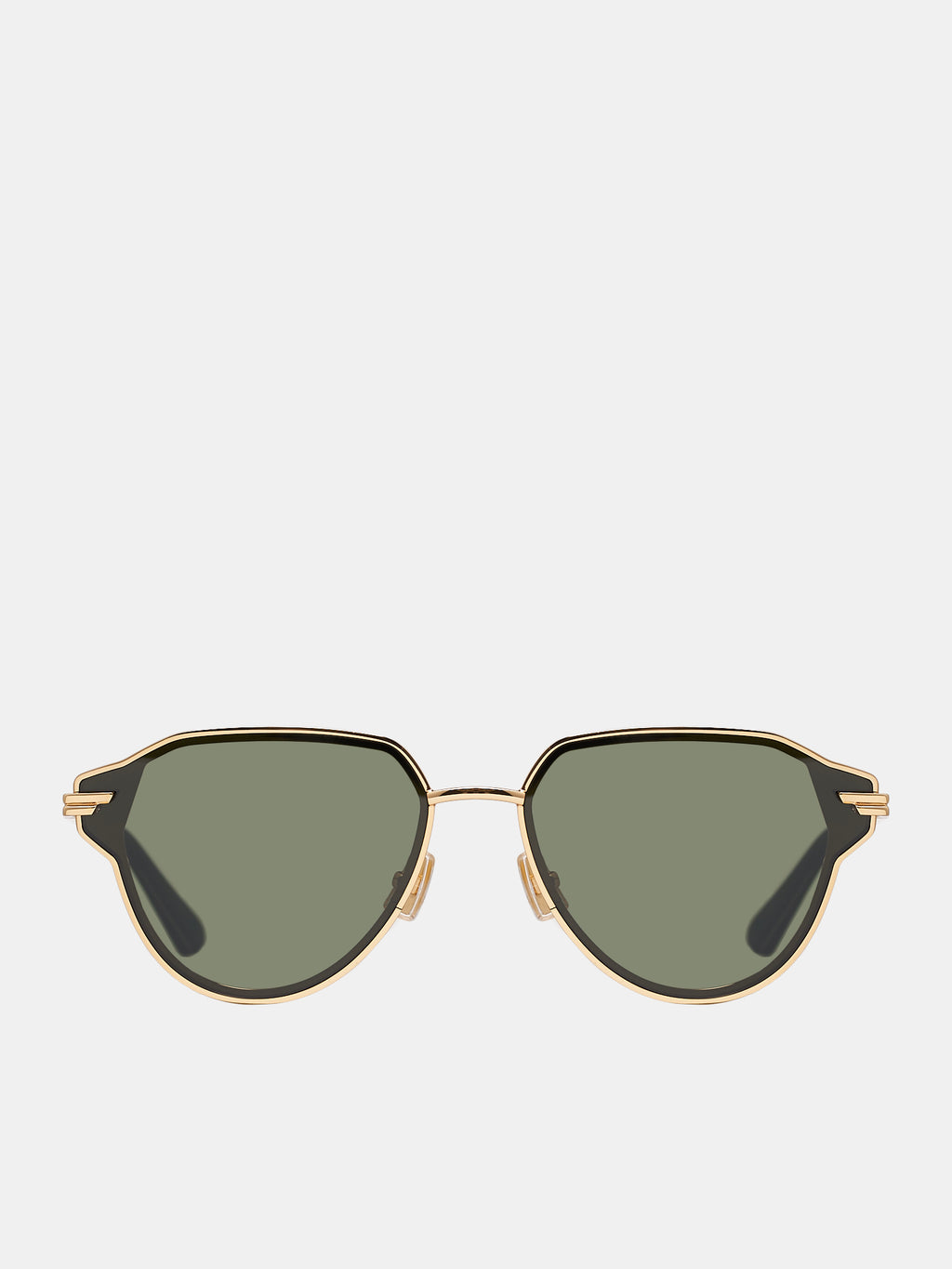Glaze Aviator Sunglasses (756328V4450-8045-GOLD-GREEN)