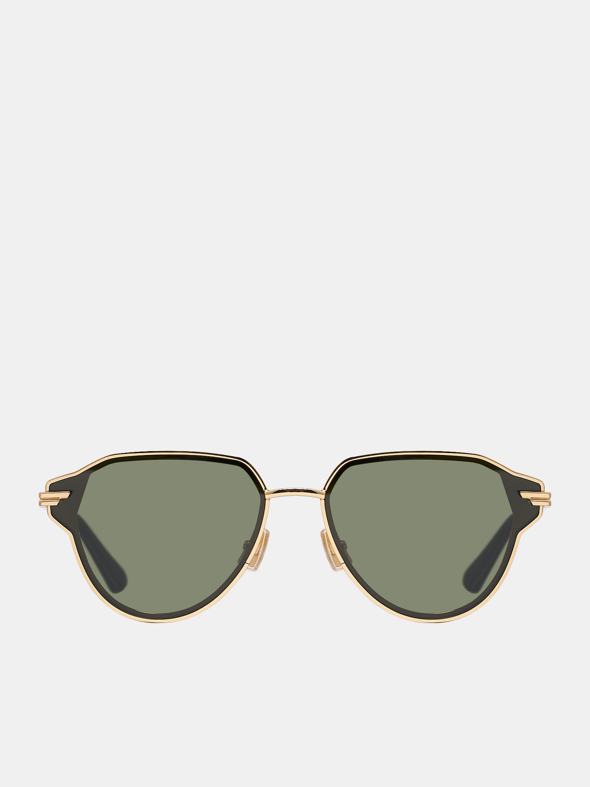 Glaze Aviator Sunglasses (756328V4450-8045-GOLD-GREEN)