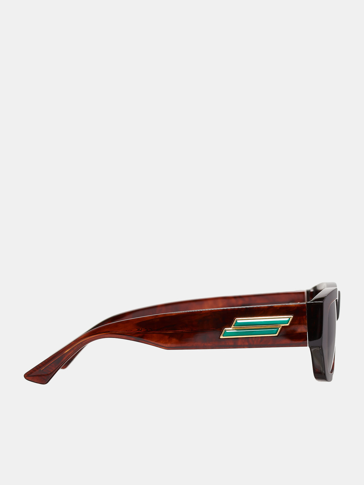 Bolt Rectangular Sunglasses (756434V2Q30-2819-HAVANA-LT-BRO)