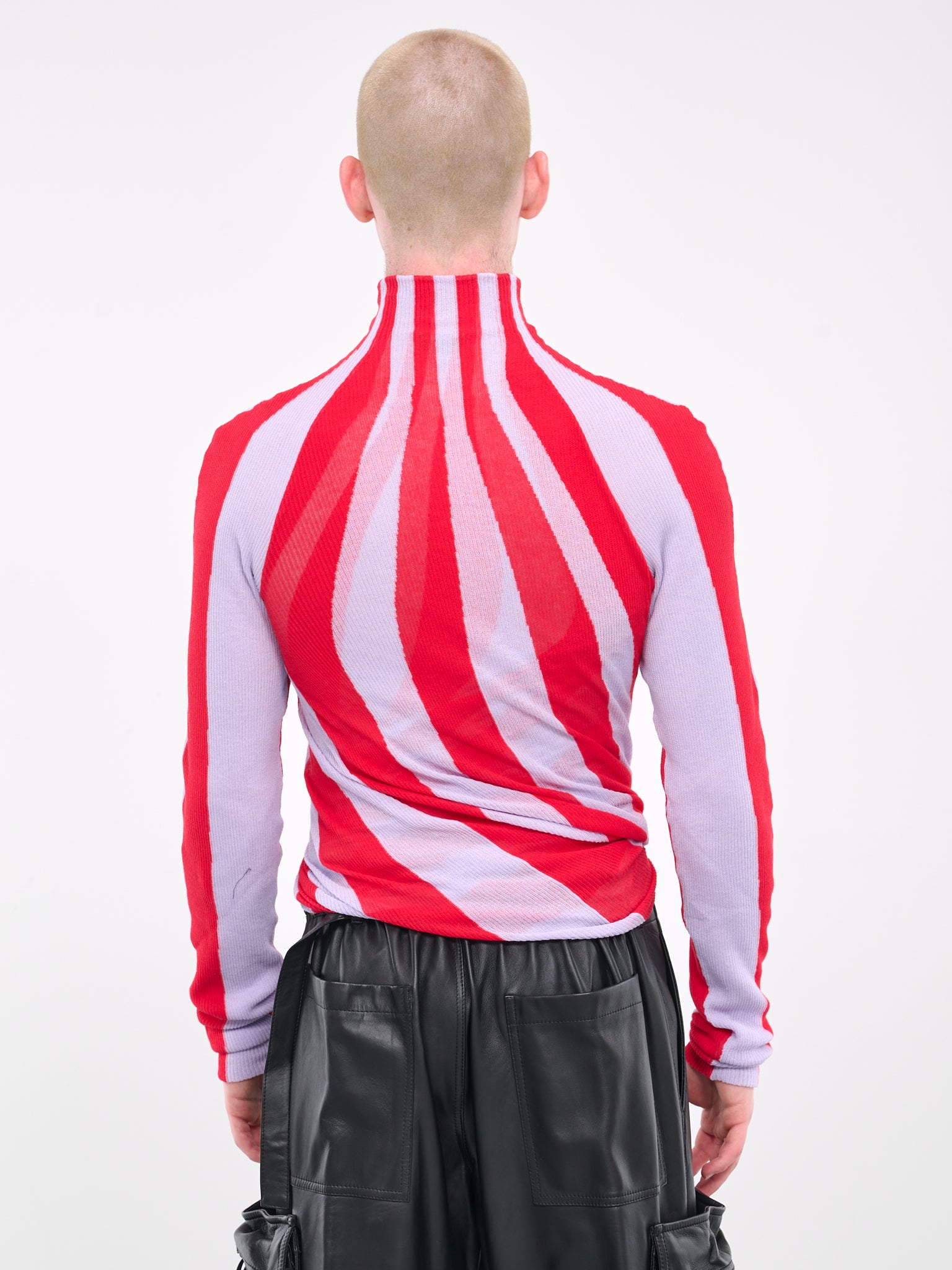 Twisted Stripe Turtleneck (757617V35R0-9147-VERNIS-AMETHI)