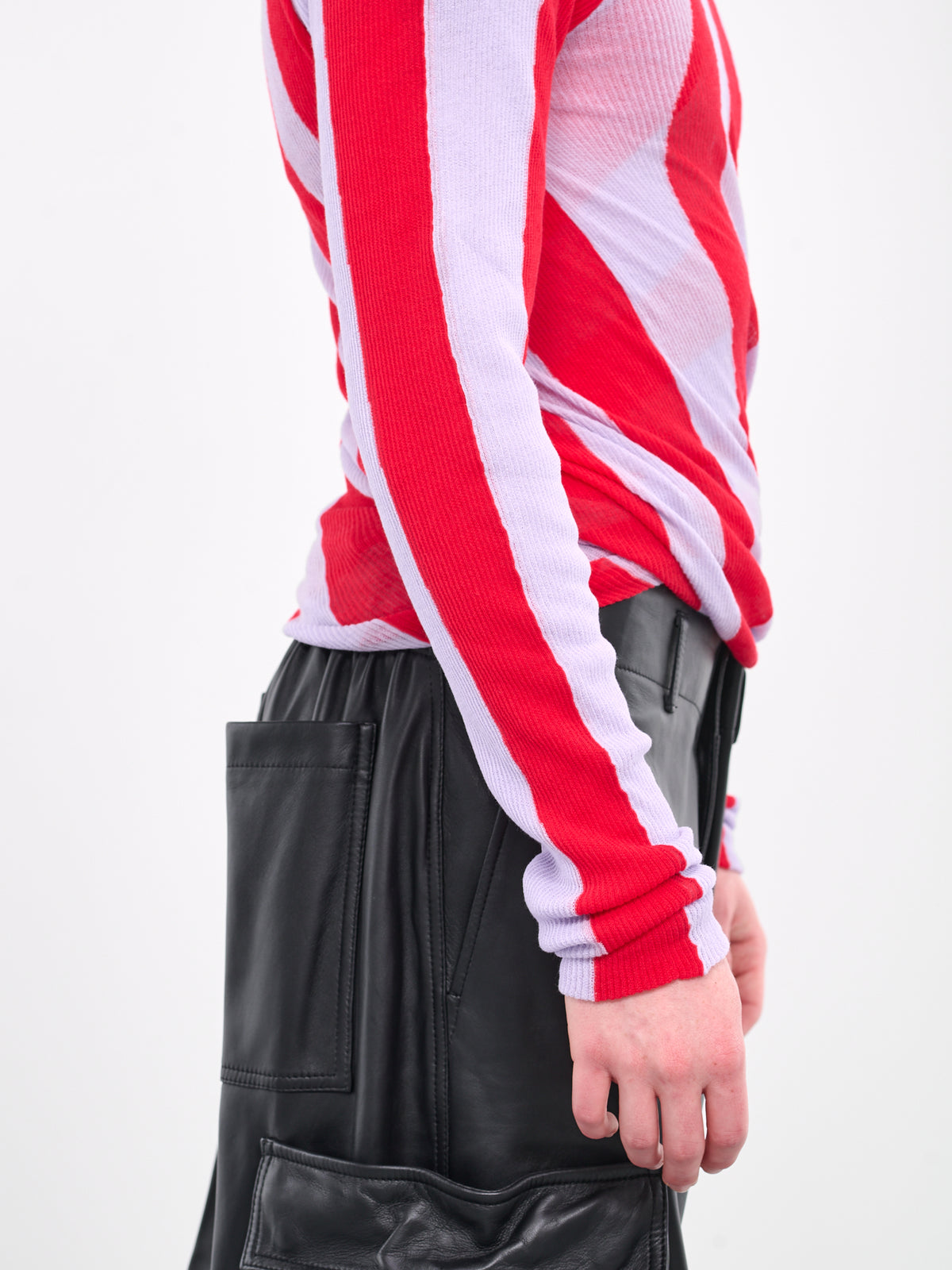 Twisted Stripe Turtleneck (757617V35R0-9147-VERNIS-AMETHI)
