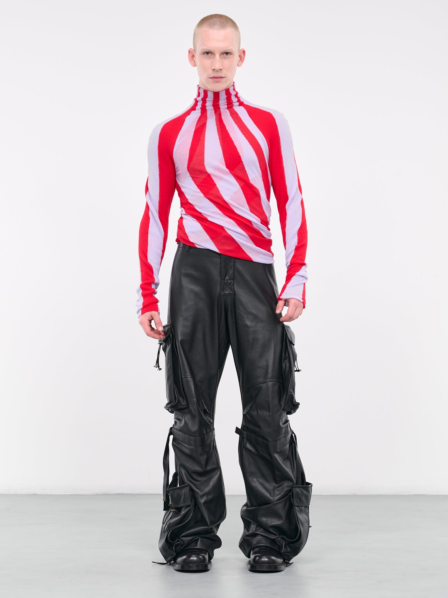 Twisted Stripe Turtleneck (757617V35R0-9147-VERNIS-AMETHI)