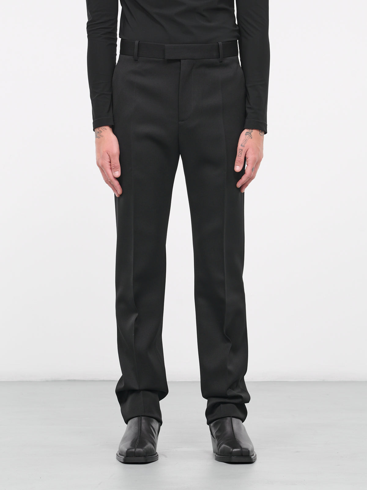 Slim Wool Trousers (758355VKIS0-001-NERO)